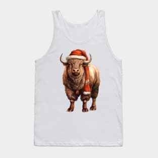 Vintage Christmas Bison Tank Top